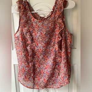 NWT Vintage Arizona sleeveless ruffle blouse